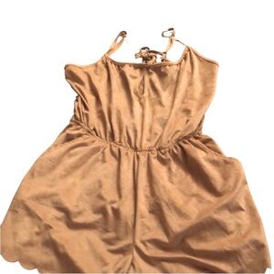 Dereck Lamb size Large faux suede romper small pin hole flaw easily repair